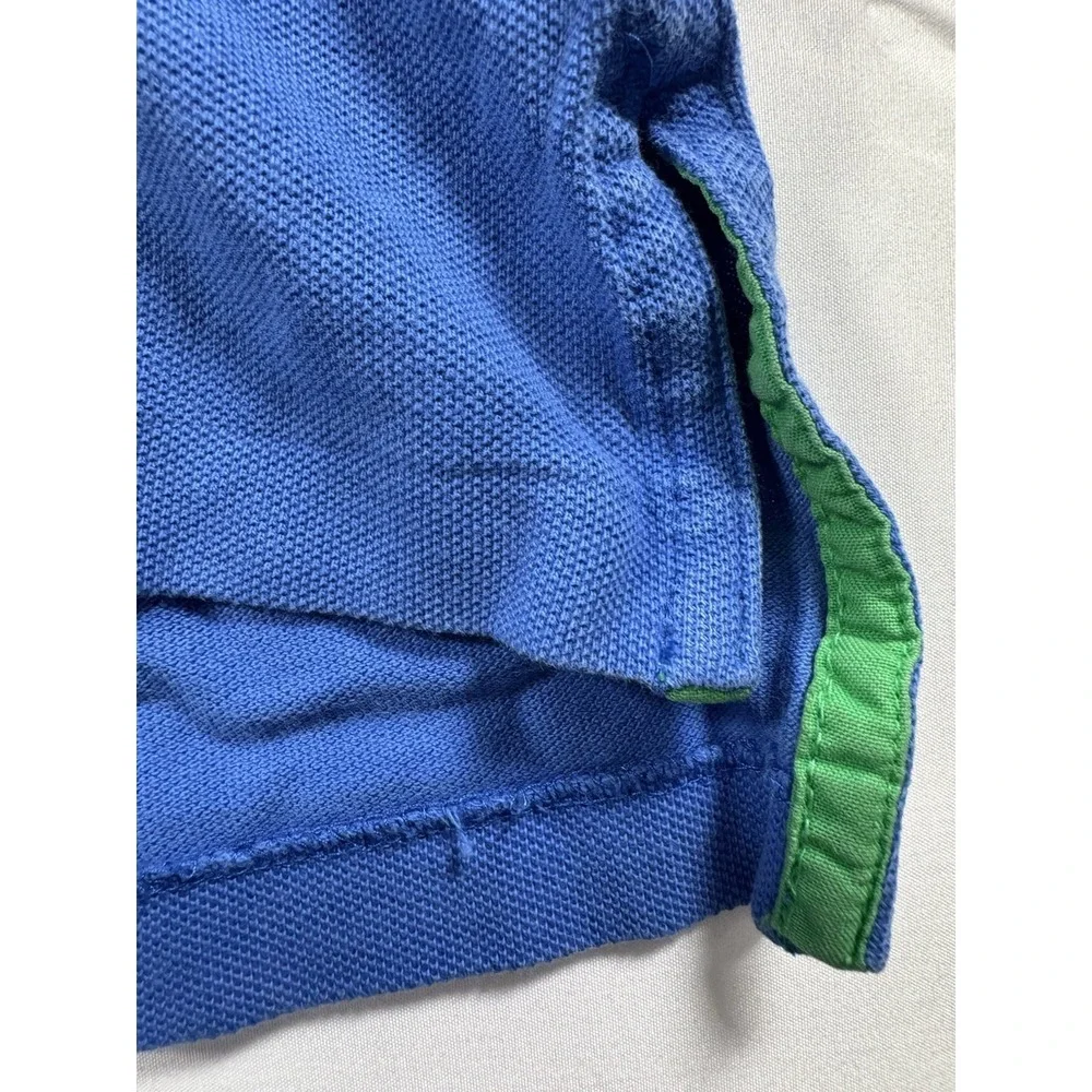 Polo Ralph Lauren Mens L Blue Yacht Club Flag Patch Applique Polo Shirt Y2K